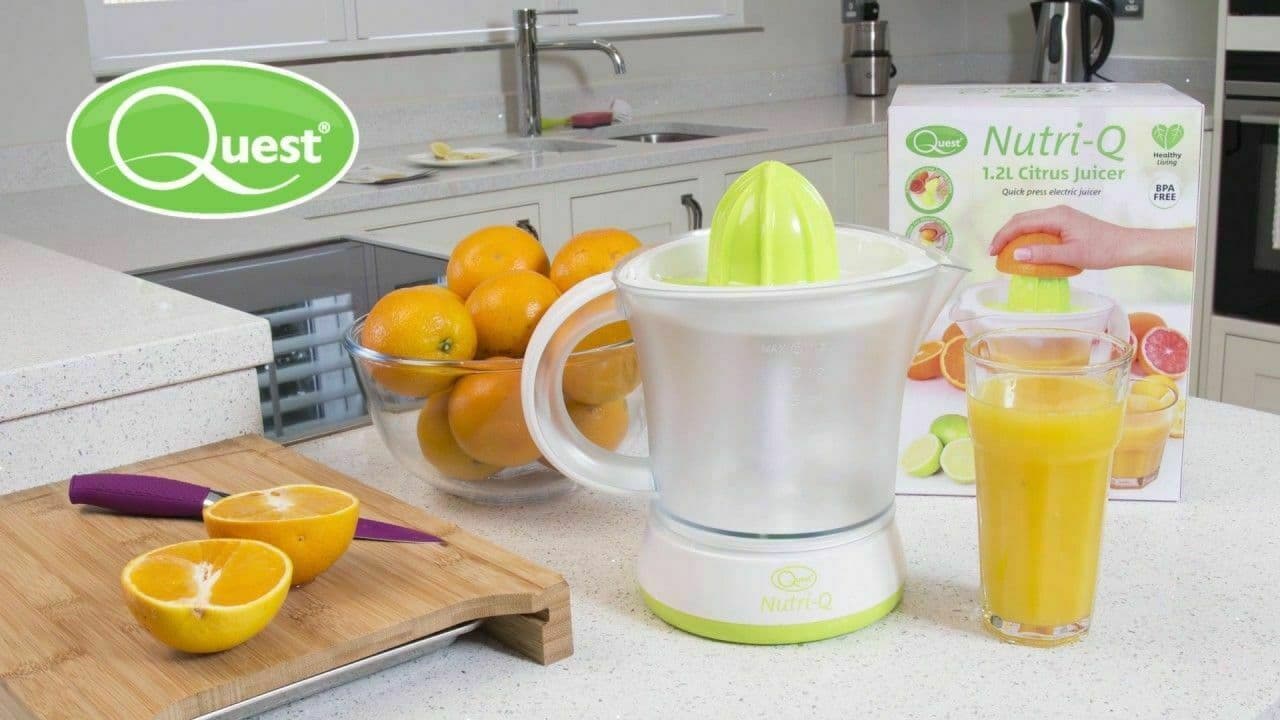 Quest Nutri-Q Electric Citrus Juicer Fruit Press Orange Juice Extractor 40W 1.2L