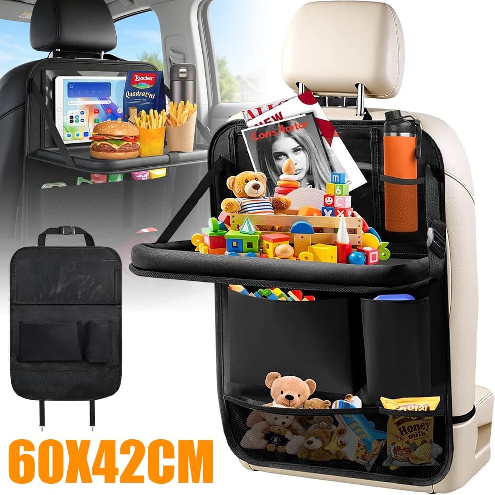 Car Seat Organiser Back Seat Organiser Waterproof Multiple Pockets Space Saving