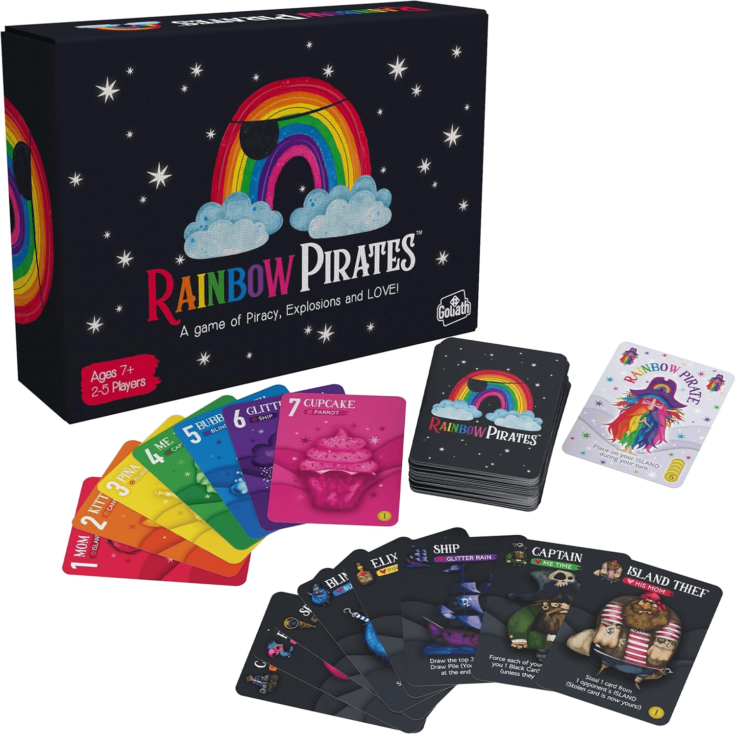 Goliath Games Rainbow Pirates: a Game of Piracy| Explosions and Love! | Party Ga