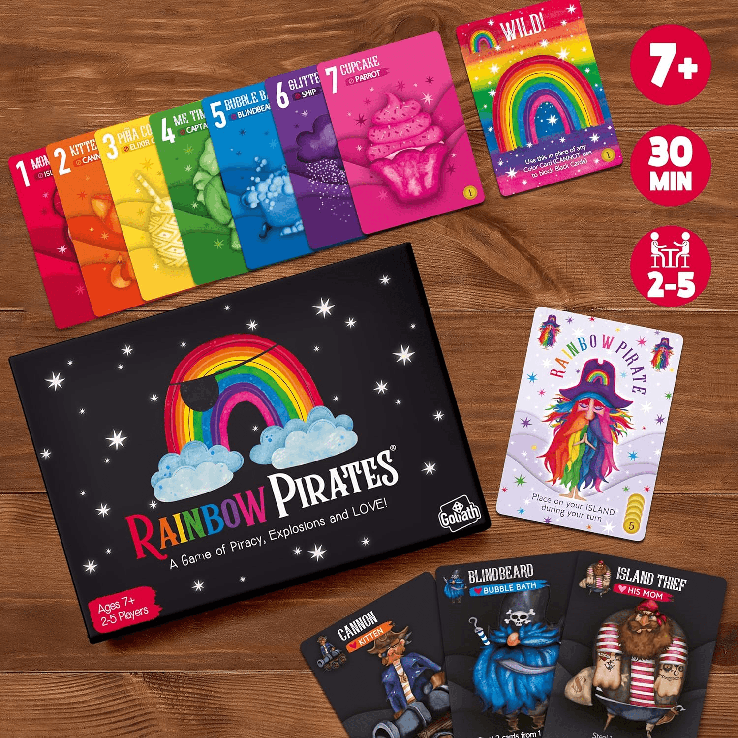 Goliath Games Rainbow Pirates: a Game of Piracy| Explosions and Love! | Party Ga view 2