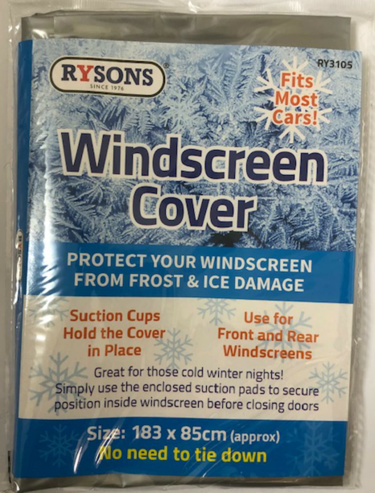 GREY WINDSCREEN COVER FROST/ICE/SNOW SHIELD - CAR WINDOW SCREEN PROTECTOR