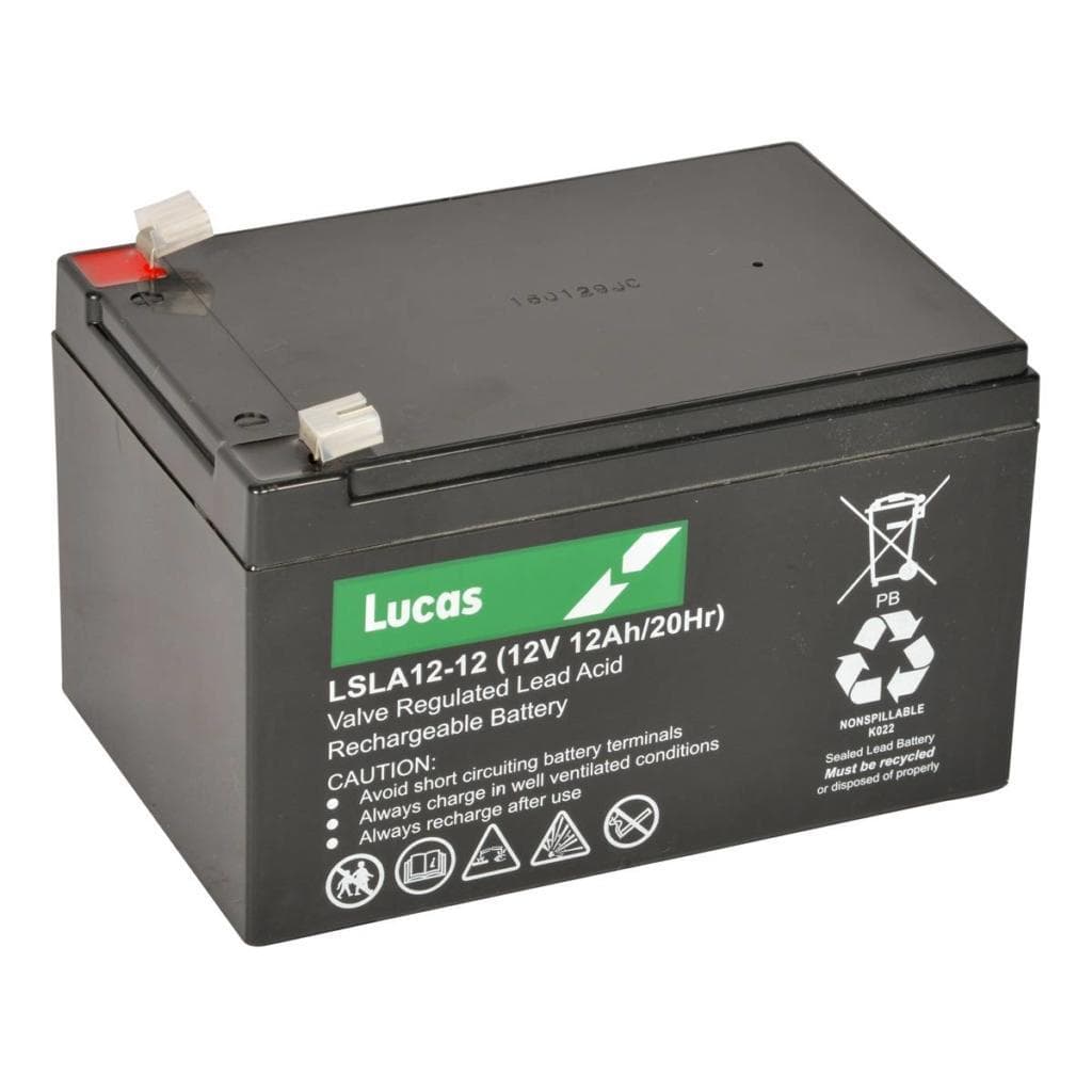 LUCAS 12V 12AH I Lucas 12 VOLT 12 Amp Hour Sealed Rechargeable Lead Acid Battery