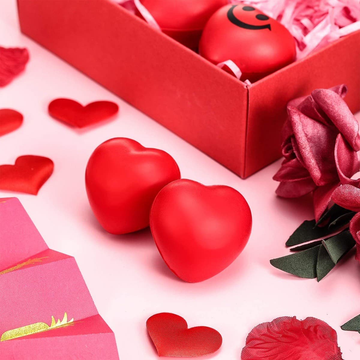 12Pcs Valentine'S Day  Stress Balls| Heart Grip  J4O93724 view 2