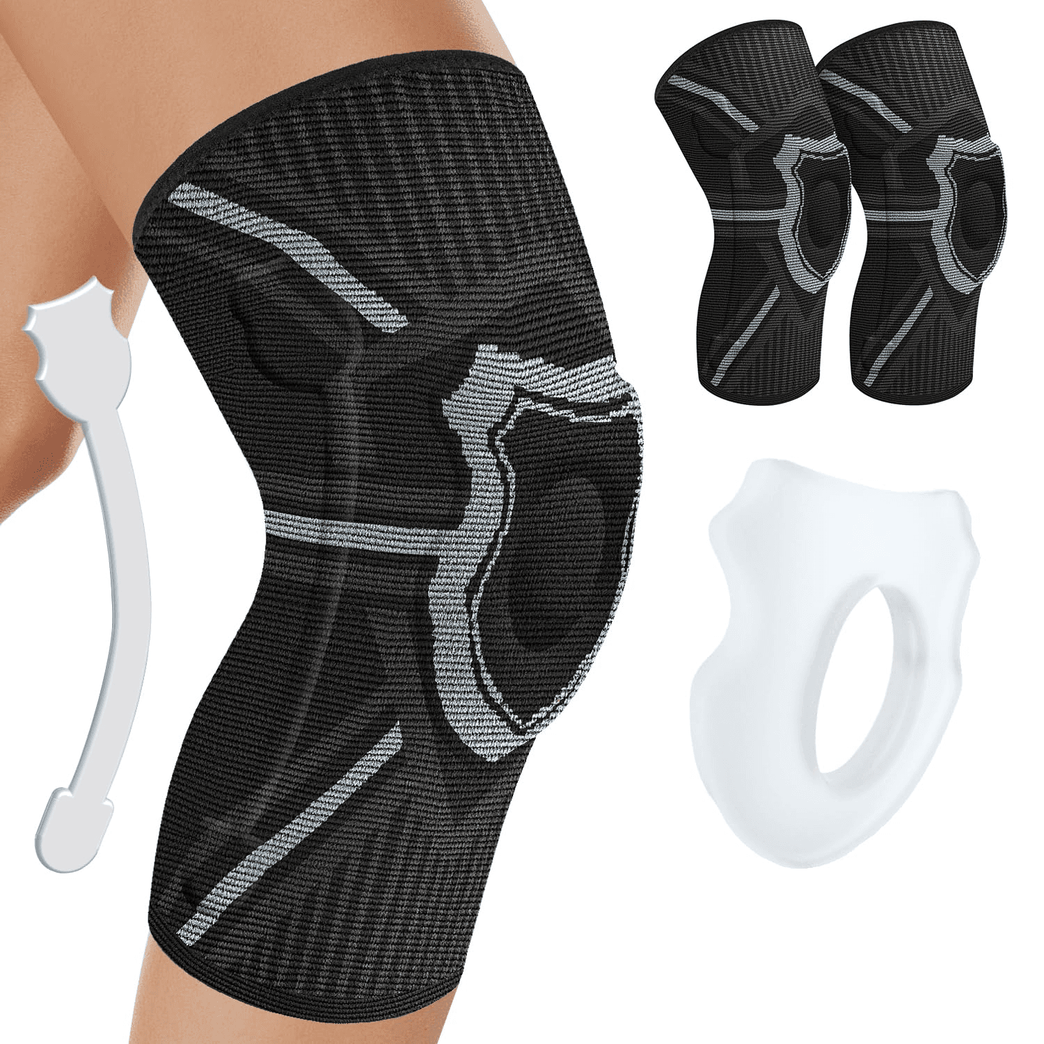 Knee Support Brace 2 Pack,Knee Brace Compression Sleeve for Men and Women,For Ar
