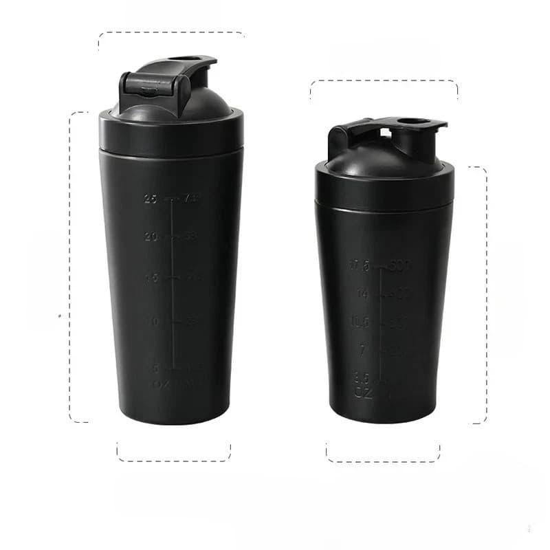 Protein Shaker Bottle Leak-Proof Metal Stainless Steel Protein Mixer UK