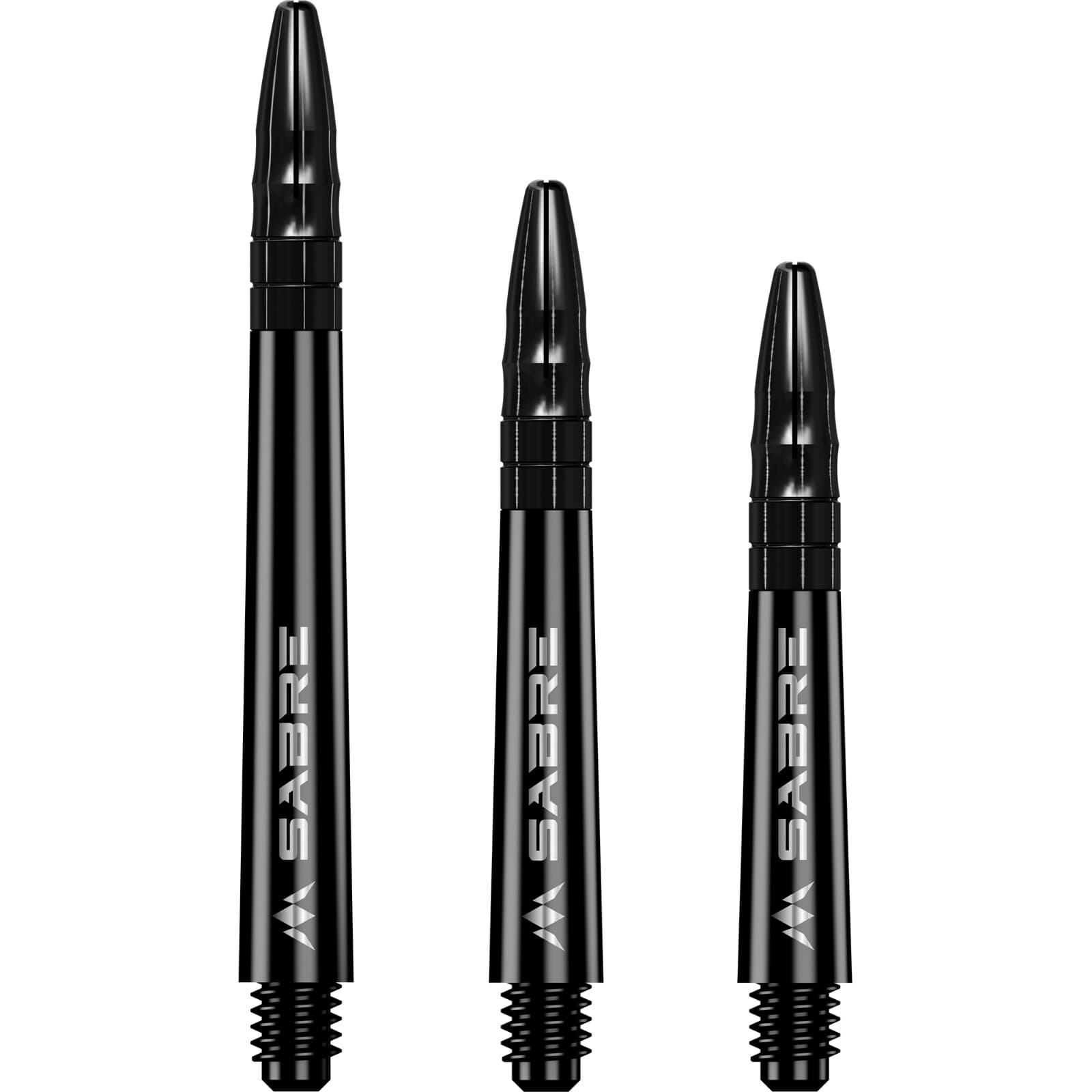 Mission | Sabre | 5 Sets (15) | Dart Stems Shafts Black Polycarbonate Alloy Tops