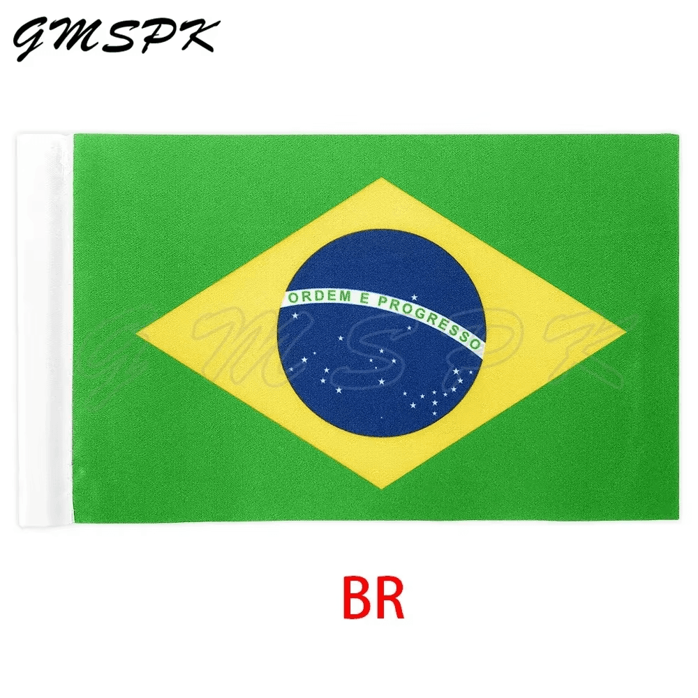 1 PC 21*14Cm Universal Motorcycle Flag Pirate Skull Eagle Nation Flag Luggage Ra