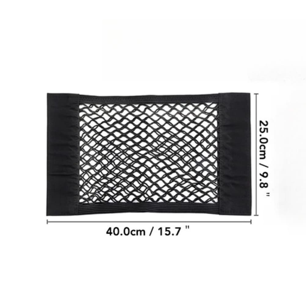 Trunk Mesh Net Storage Bag for Organizing Gear 40x25cm Polyester Black