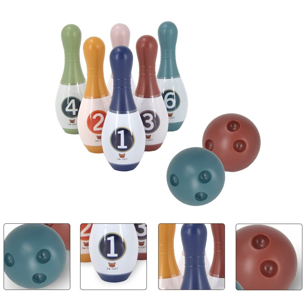 2 Sets Kid Bowling Toy Interactive Bowling Toy Indoor Sports Kit Bowling Toy