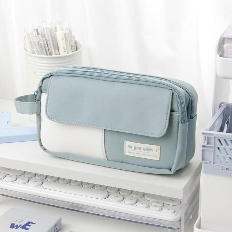42 Pcs Big Capacity Pencil Pouch with Aesthetic School Supplies| 12 Pastel High view 2