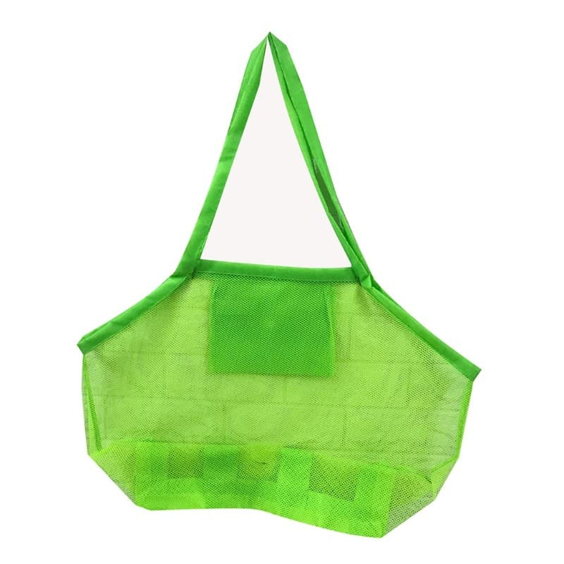 Kid’s Beach Mesh Beach Bag Large Capacity for Shell Collecting Quick Dry Tote To