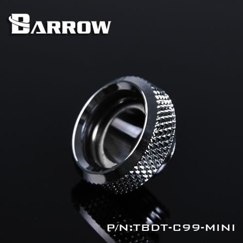 Barrow G1/4 - 14mm OD Mini Hard Tube Push Fitting - Shiny Silver