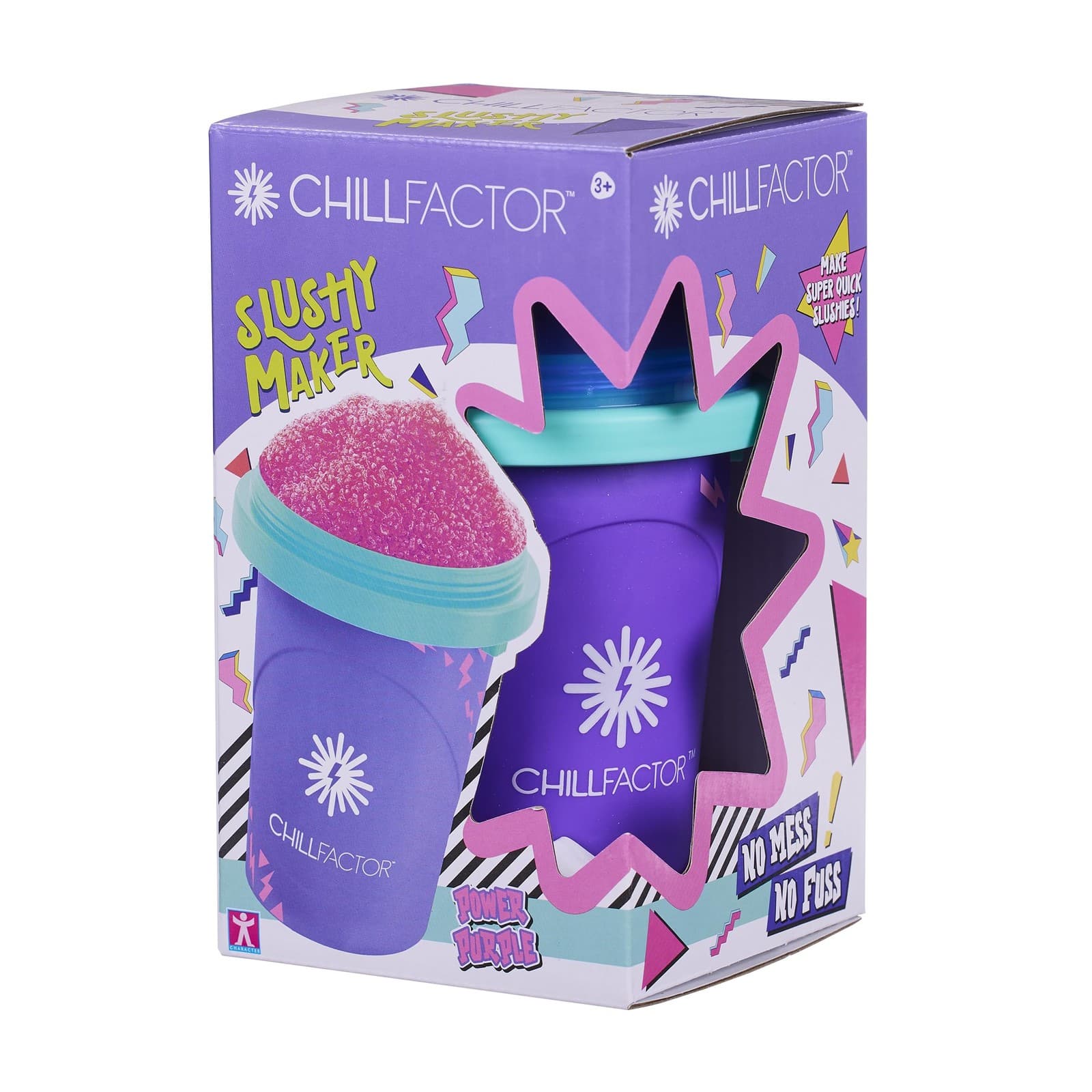 Chill Factor Color Shock Slushy Maker Power Purple - Reusable Slushy Maker Cup