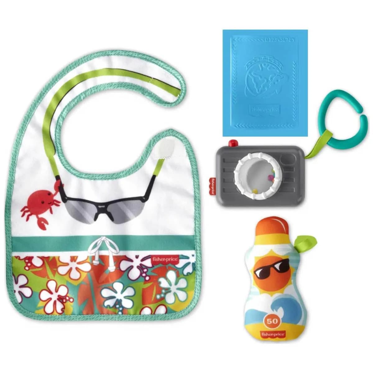 Fisher Price Tiny Tourist Gift Set Baby Travel Toys Sensory Learning 3m+