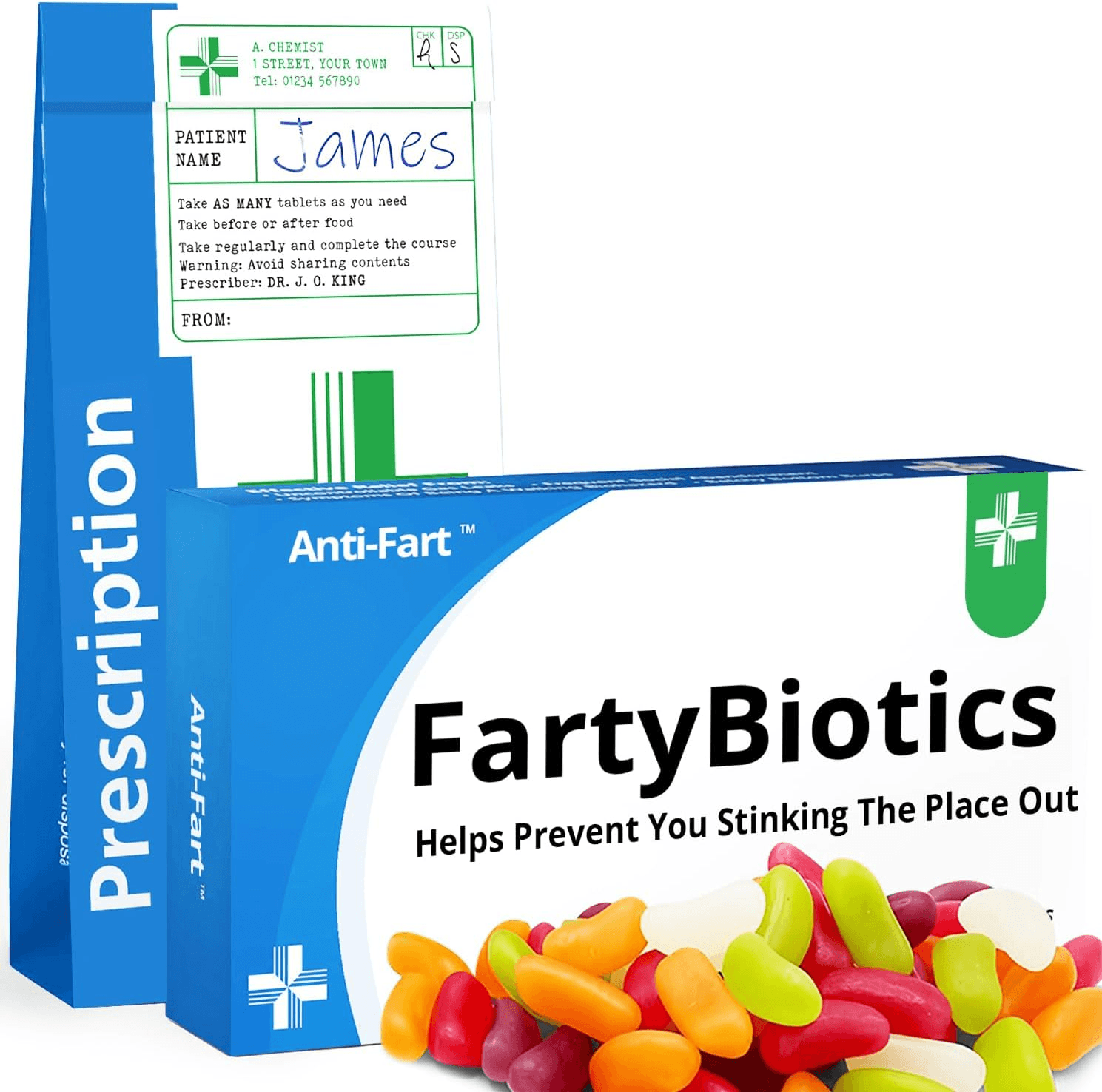 Fartybiotics Birthday Gifts for Men Funny Gift for Him Rude Joke Pill Tablets Bo