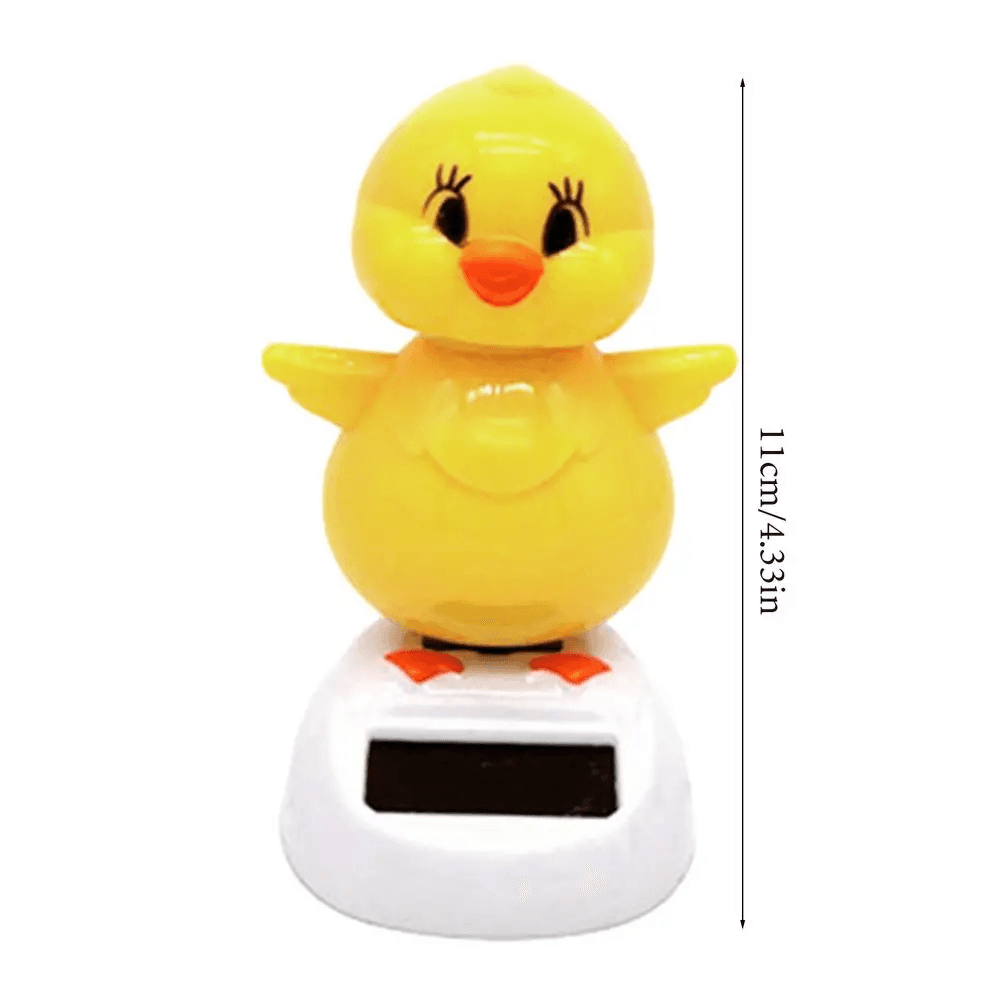 Car Dashboard Decoration Solar Dancing Chick Figurines Solar Powered Dancing Toy