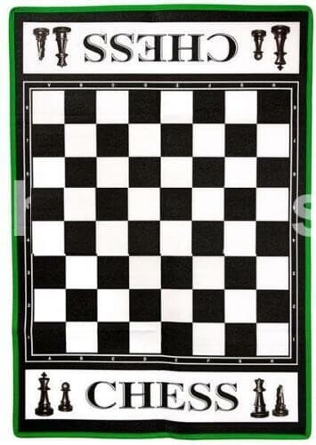 Giant Chess and Draughts Kids Garden Outdoor Indoor Game Playmat Mat Family Fun view 2