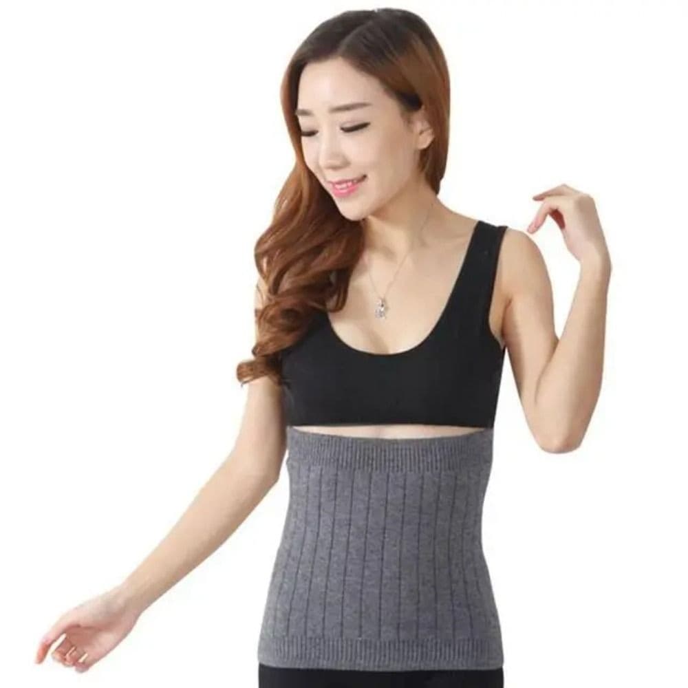 Keep Warm Cashmere Waist Belts Black Grey Lumbar Brace  Unisex