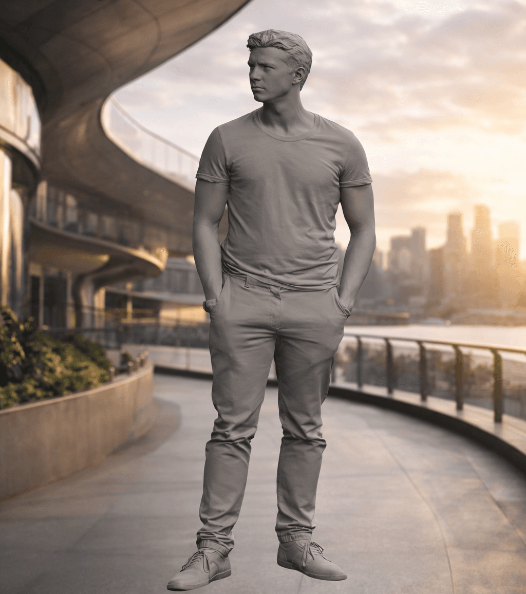 Casual Man standing 02 supplied in various sizes