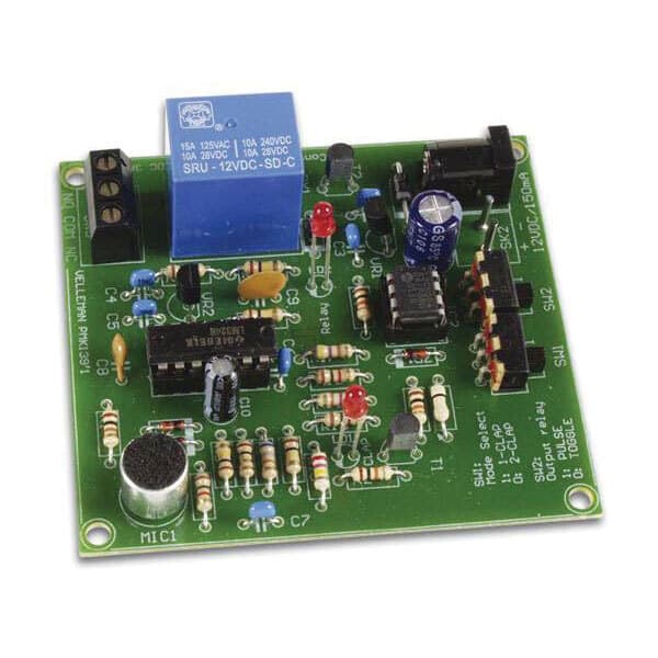 Whadda WSHA139 Clap-on clap-off switch| 1 piece| easy control of devices