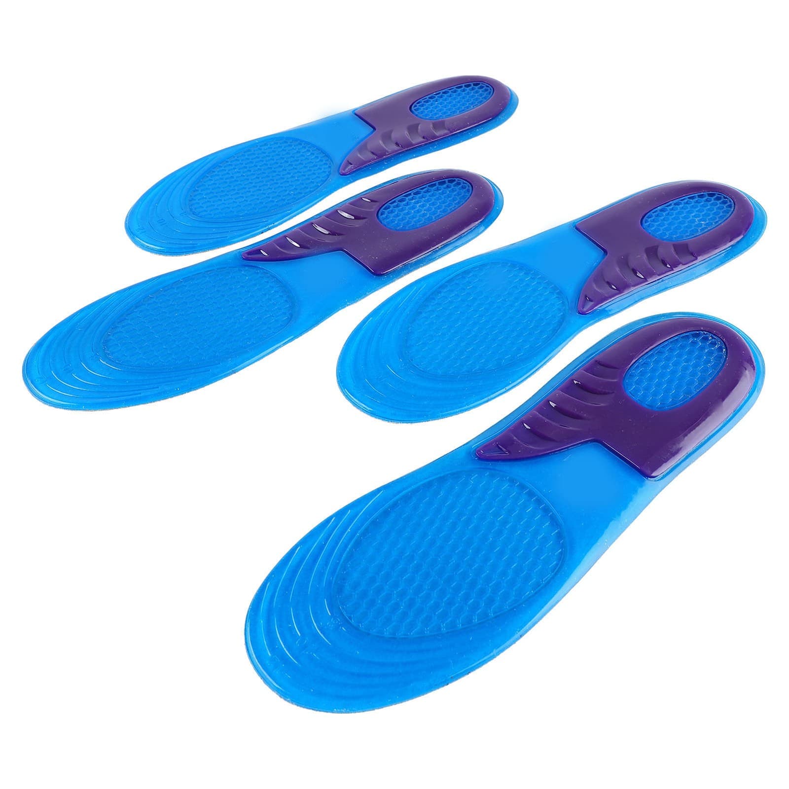 L 2 Pairs Silicone Insoles Soft Shock Absorption Ventilate U Shaped Heel Cu SG