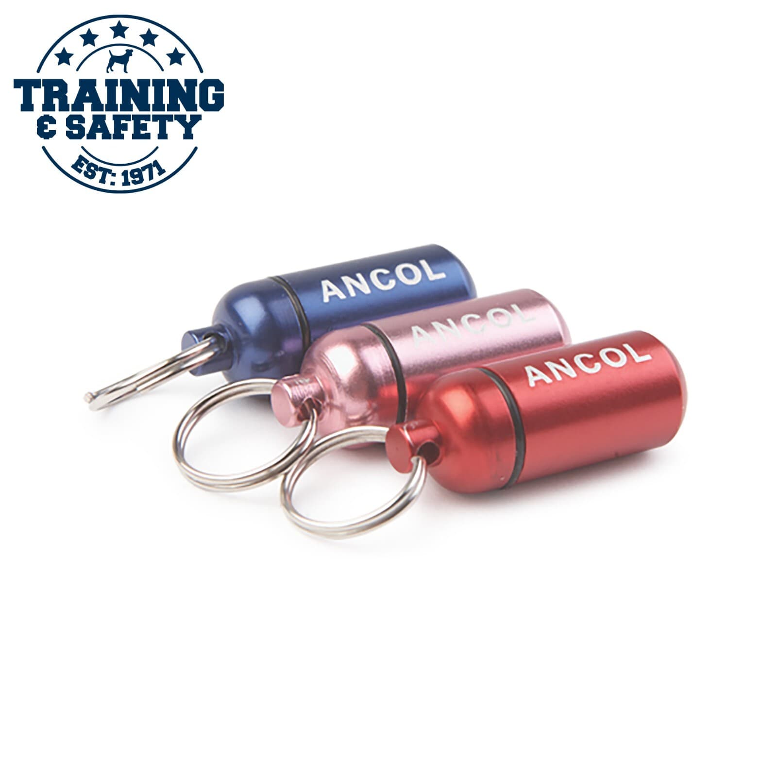 Ancol Dog Aluminium ID Tubes Pet Identification Water-Tight Find Lost Dog/Cat