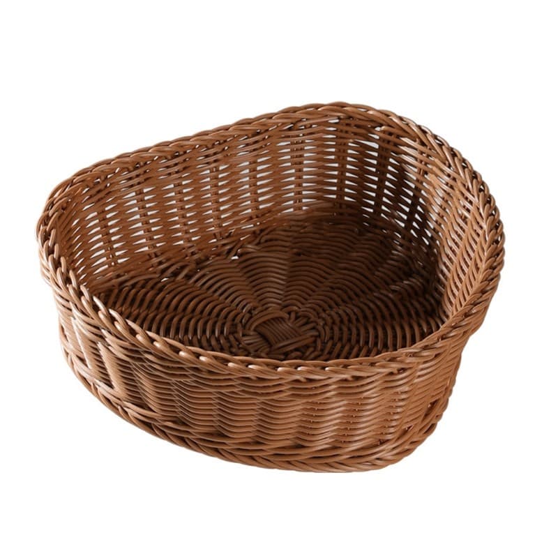 Plastic Bread Baskets for Serving Fruit Multi-purpose Storage with Heart Shape