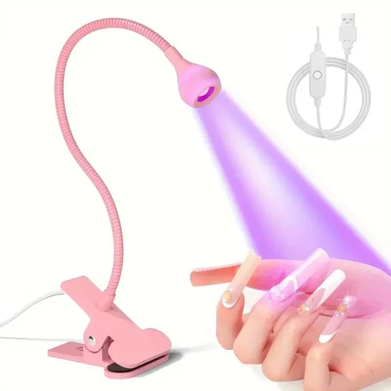 Mini UV Nail Lamp Clip-On Nail Dryer USB Gel Polish Light