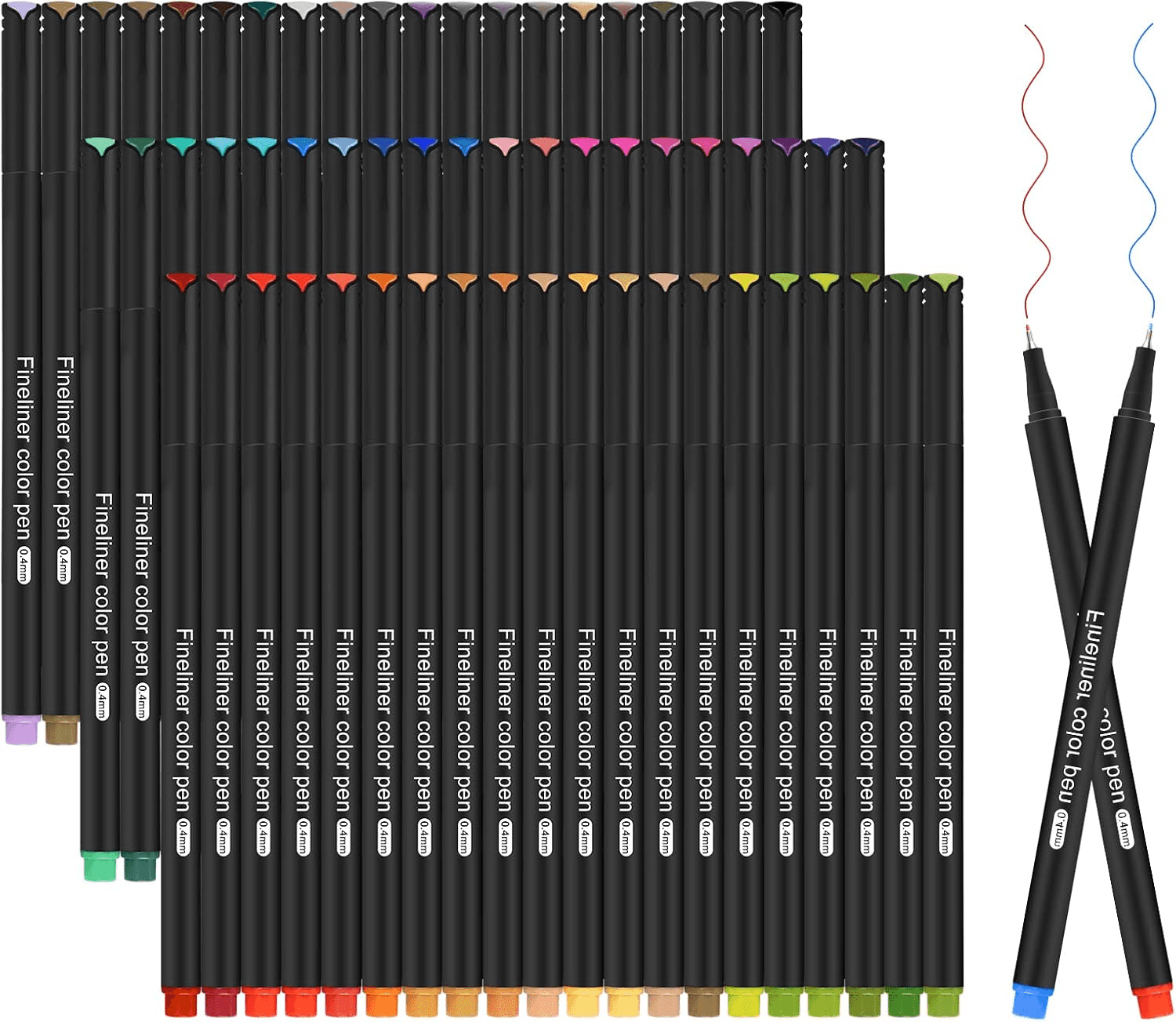Fineliner Pens| 60 Colors Fine Liner Colourful Pens Set 0.4Mm Fine Tip Colored P