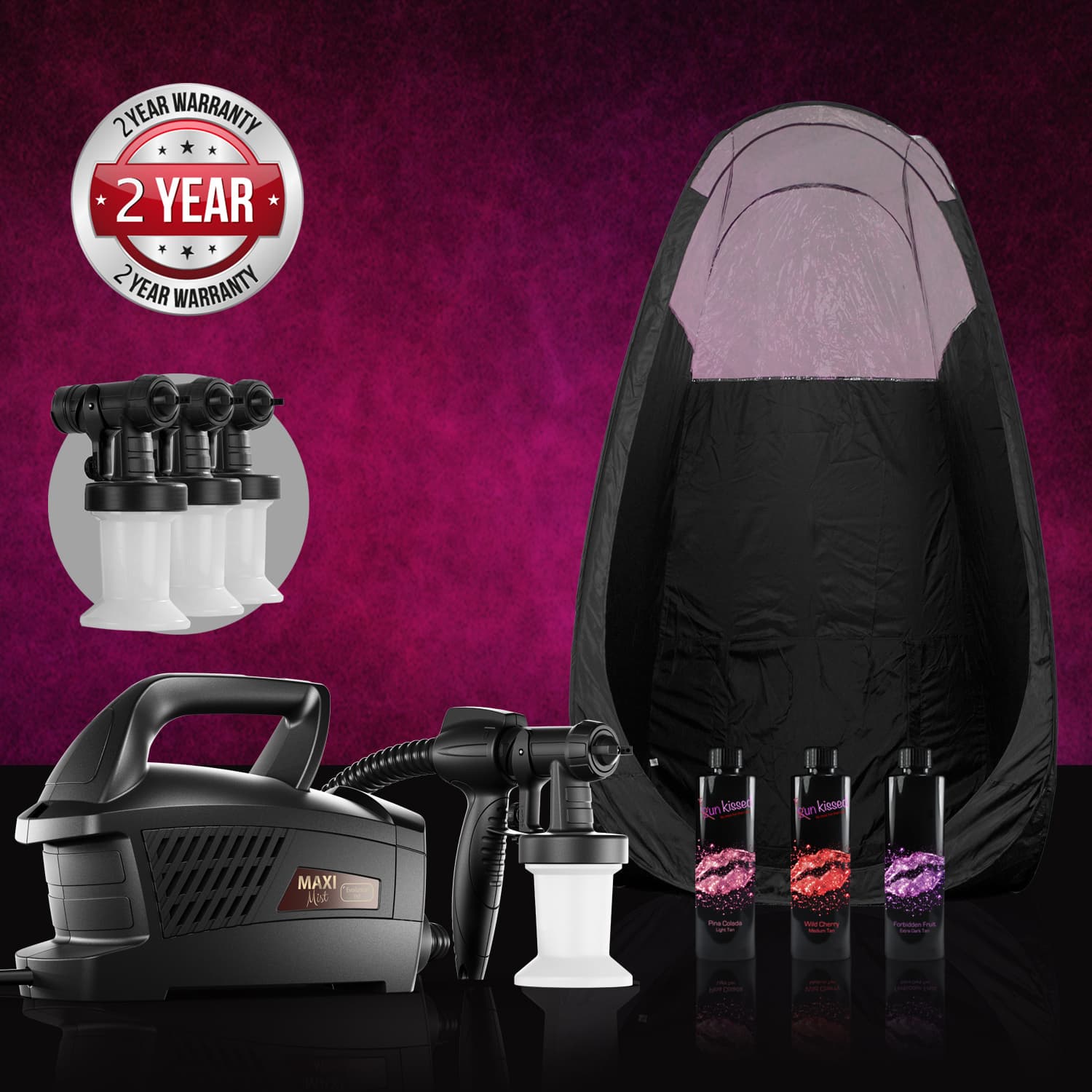Maximist Evolution TNT Spray Tan Complete Kit + Pop-Up Tent + Funkissed Solution