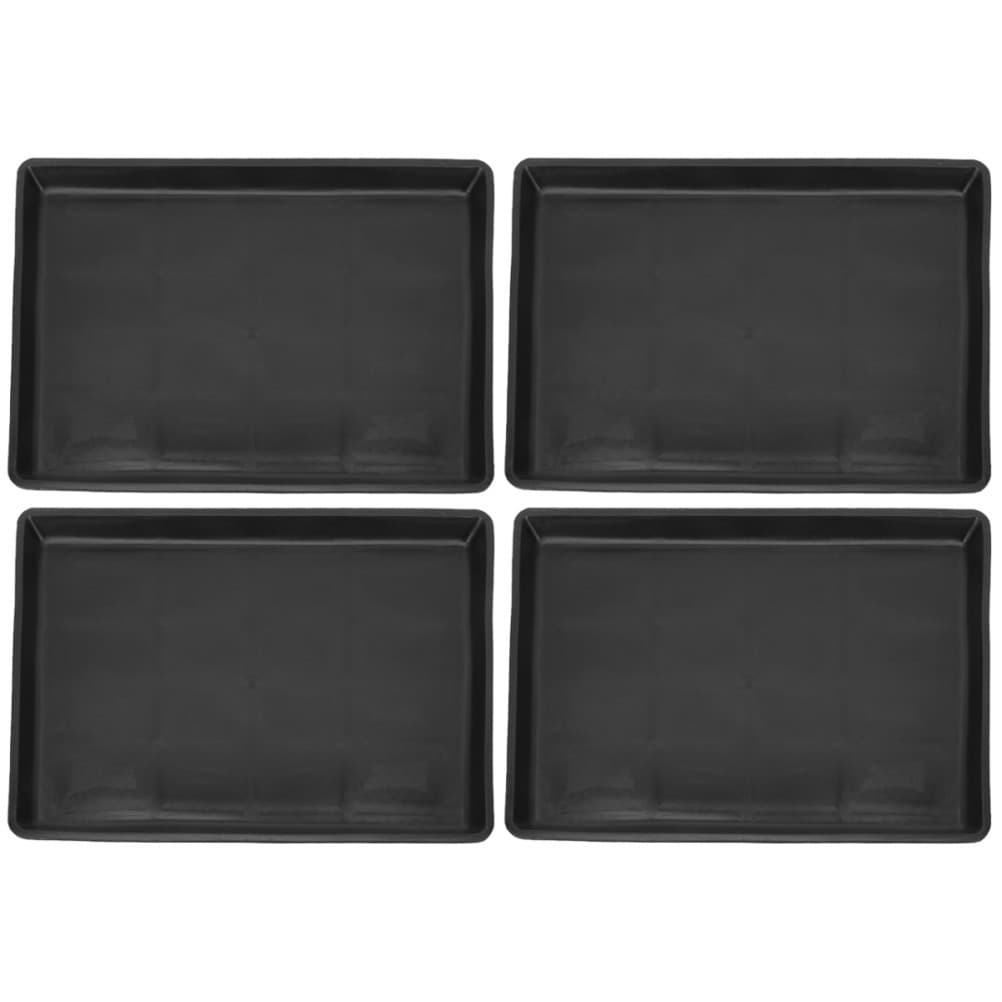 4 pcs Pet Poop Trays Pet Toilet Pans Dog Cage Trays Black Pet Cage Plate
