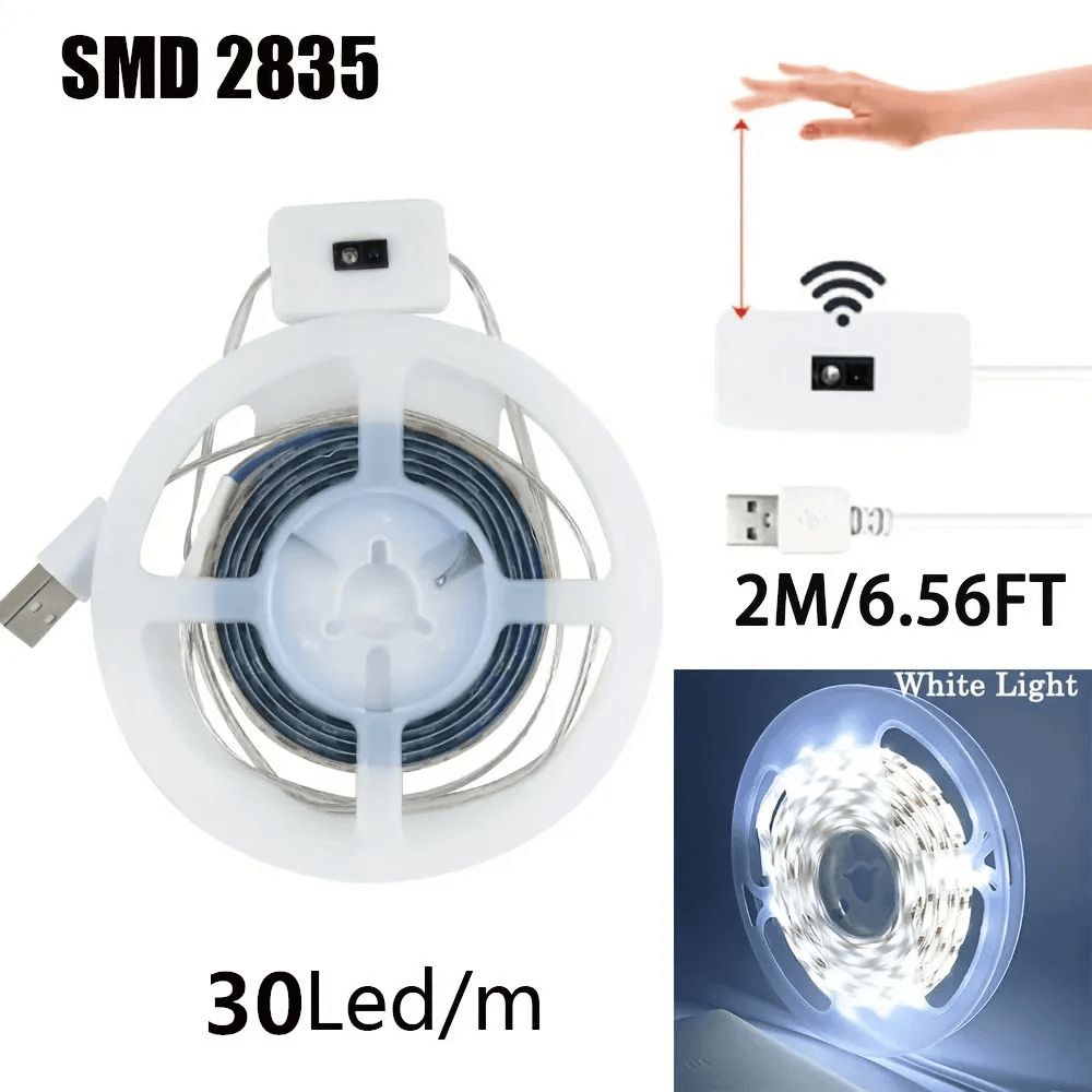 USB LED Strip Light 5V Hand Wave Sensor On/Off Dimmable TV Backlight Home Decor