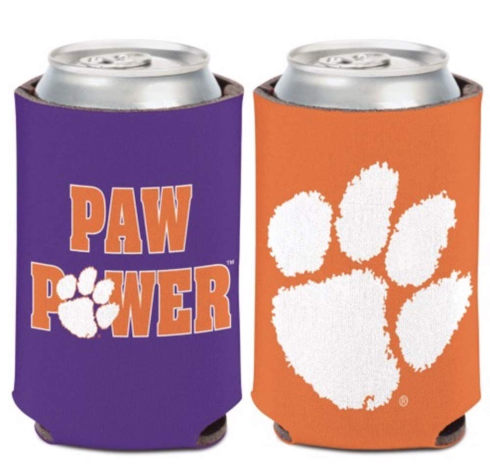 Wincraft Ncaa Clemson Tigers Pow Power 1-Pack 12Oz Double-Sided Can Cooler.