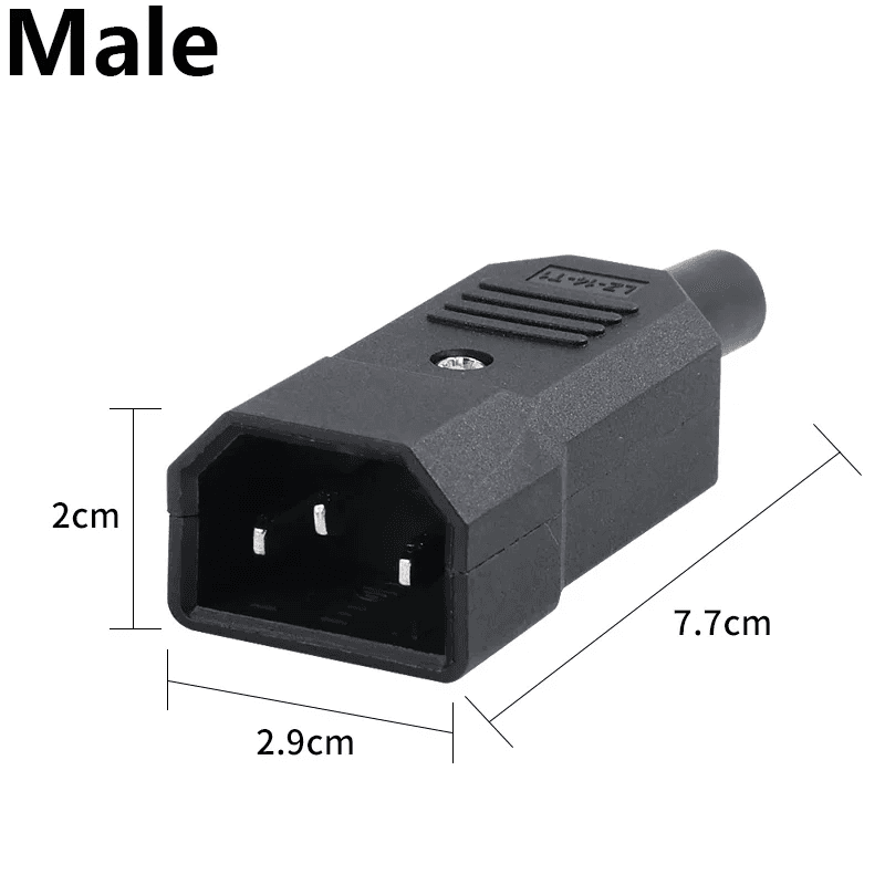 IEC 320 C13 C14 Rewireable Power Connector Plug 10A 250V UK