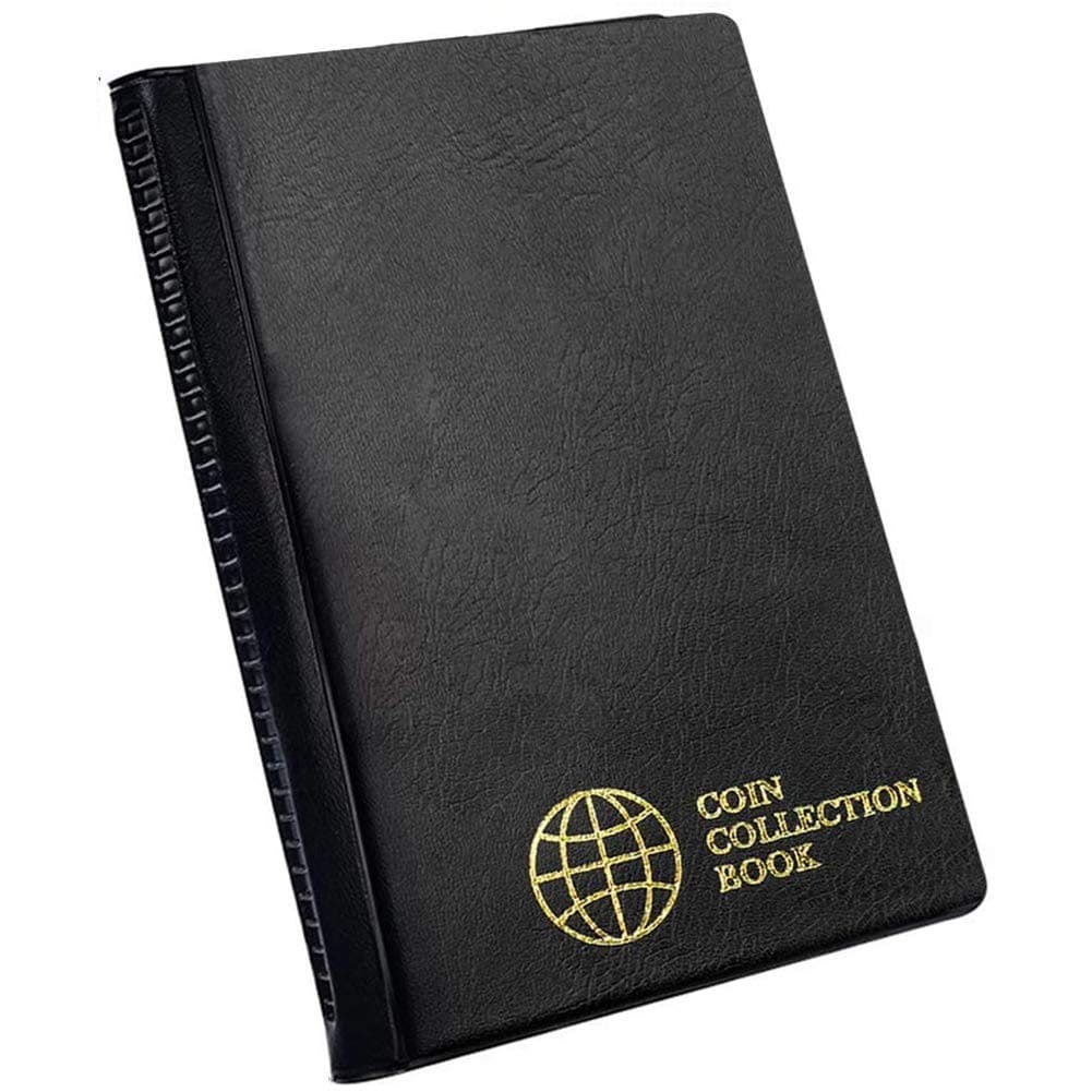 Coin Collection Pocket Size 45x45mm/1.8x1.8 in[60 Pockets]| Classic Black
