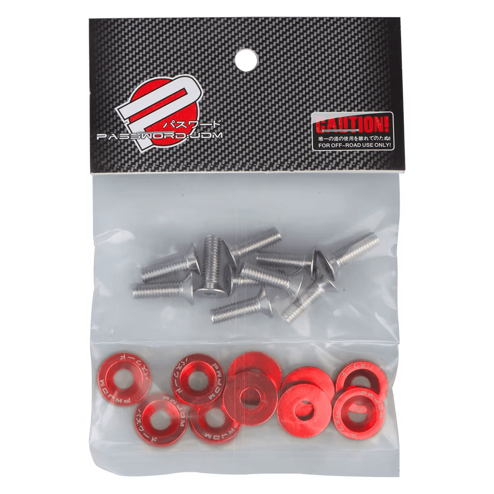 10PCS Universal M6 JDM Car Sticker Bolts for License Plate and Fender Styling