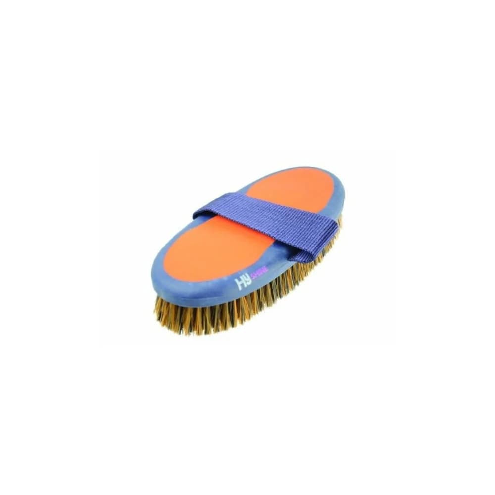 Hy Shine Pro Groom Body Brush Navy and Orange