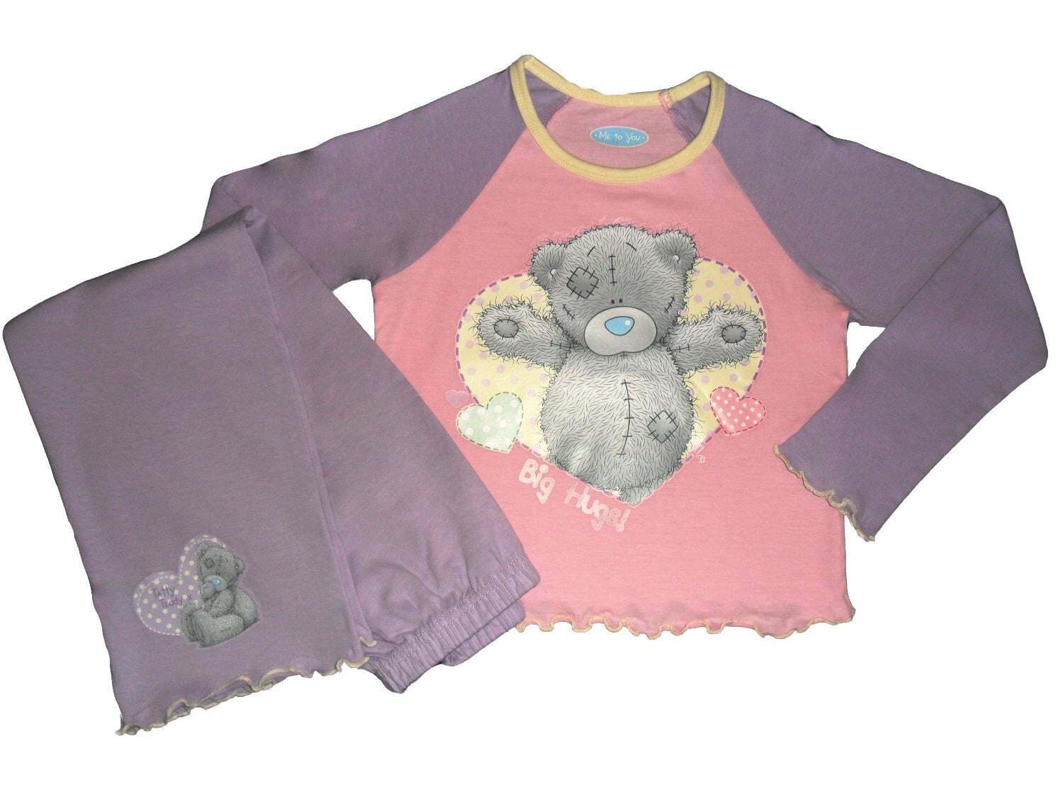 Me To You LILAC Tatty Teddy Bear Girls 2 Piece Pyjama Set - Size 2-3 Years - Lon