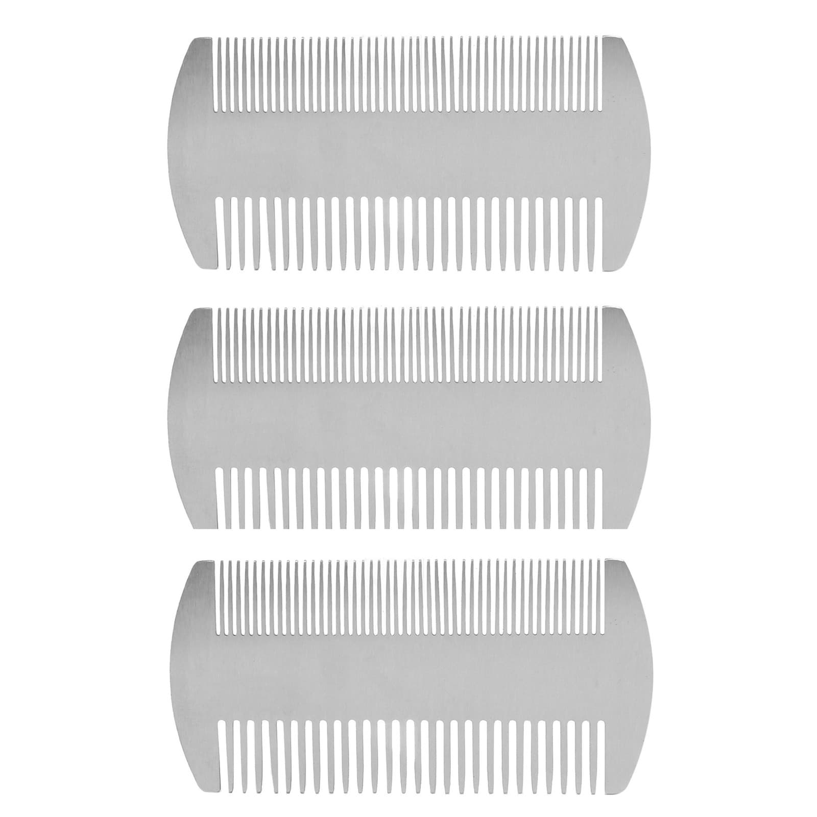 3X Dual Action Stainless Steel  Credit Card Size Comb Wallet Comb  Comb3895