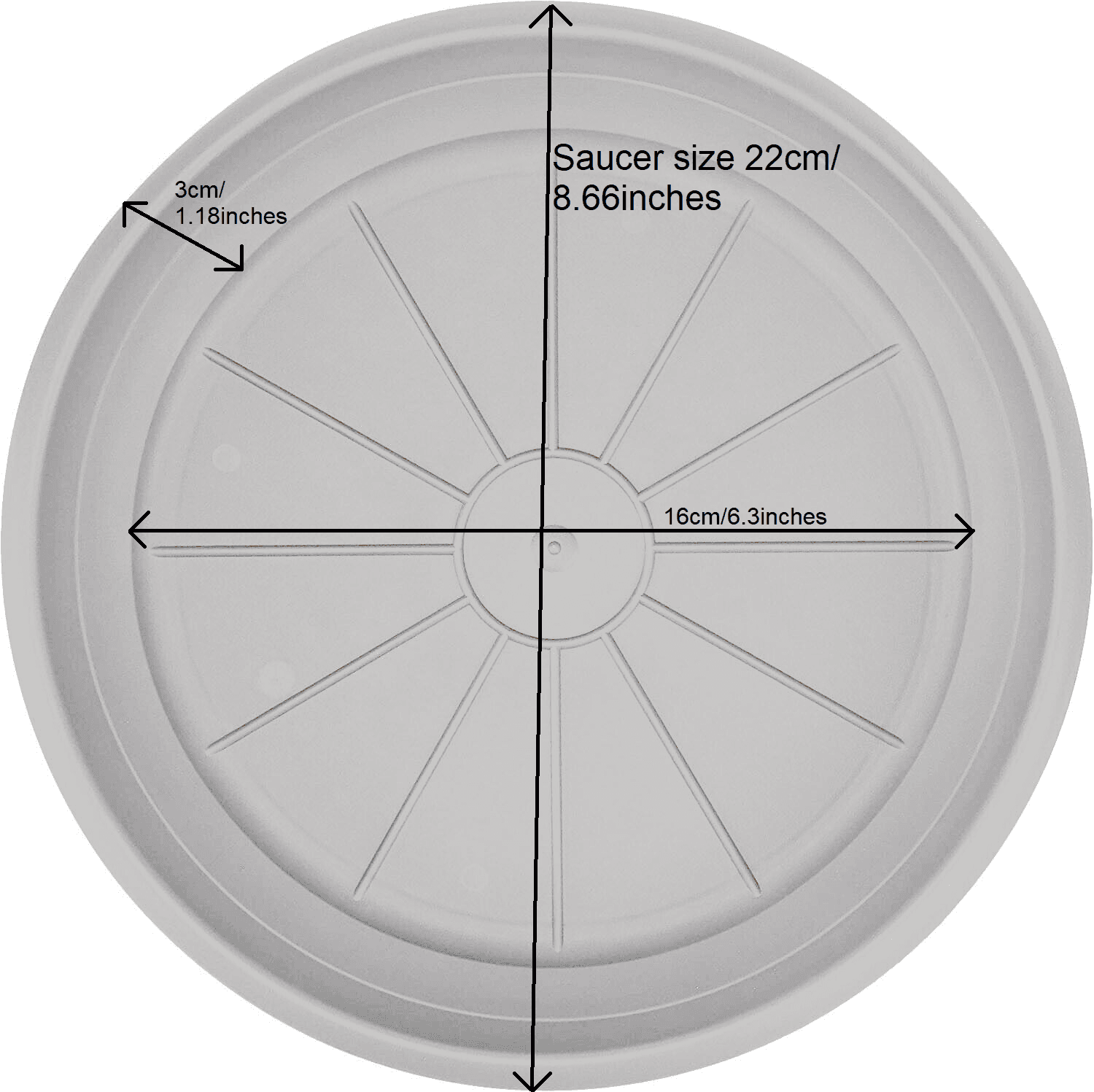 Round Black Plastic Plant Pot Saucers / Water Trays | Sizes Available 13cm-50cm
