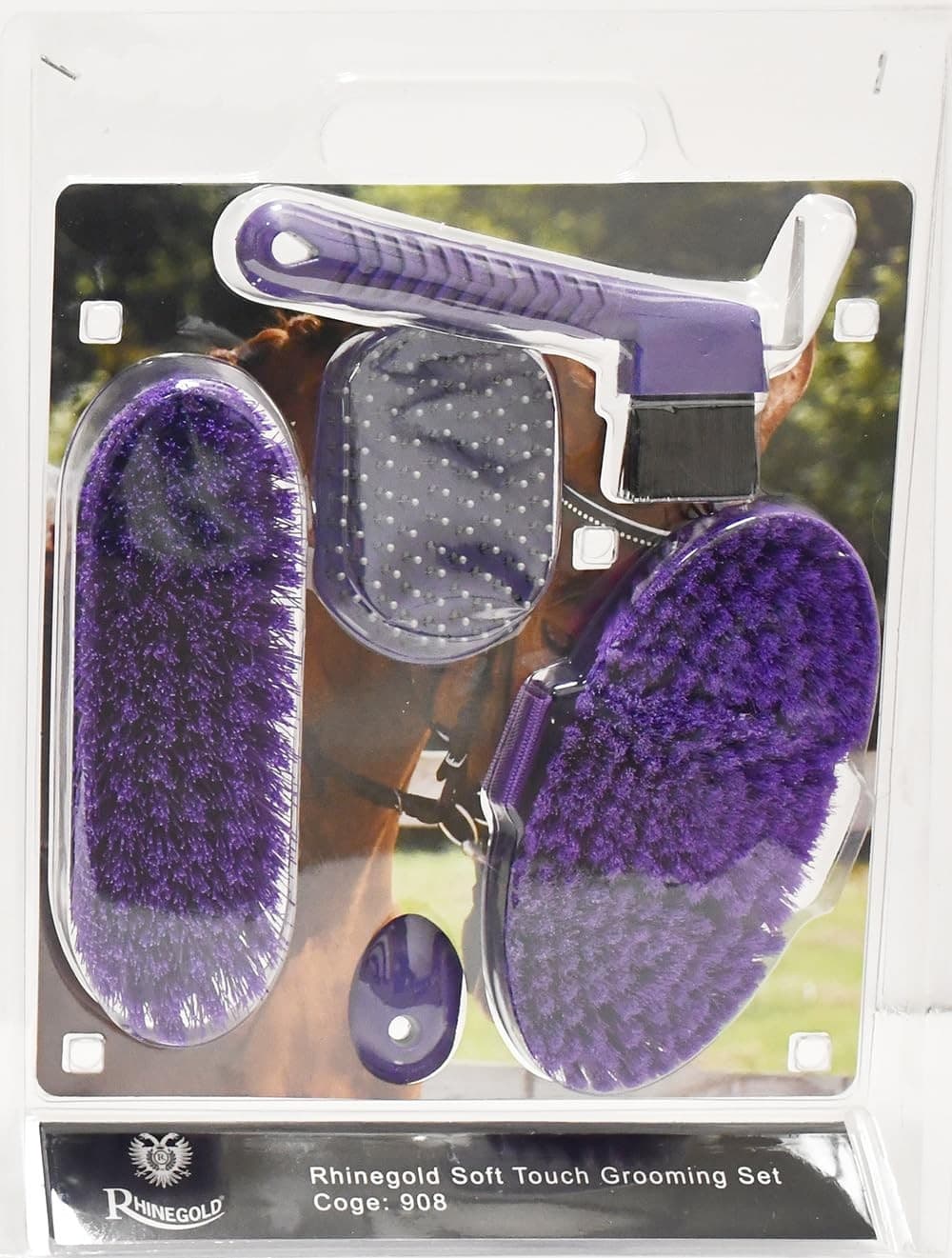 Rhinegold Soft Touch Grooming Blister Pack Purple