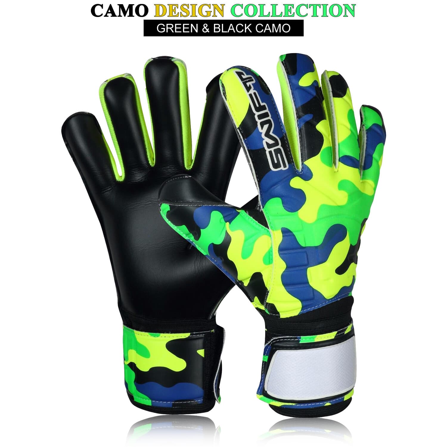 Mens Boys Pro Roll Flat Finger Saver Goalkeeper Goalie Gloves Kids Safety Soccer