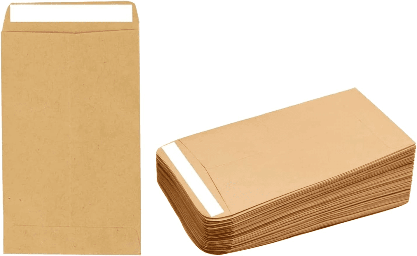 50Pcs Small Brown Envelopes,Brown Little Kraft Paper Bags,Self-Adhesive Seed Env