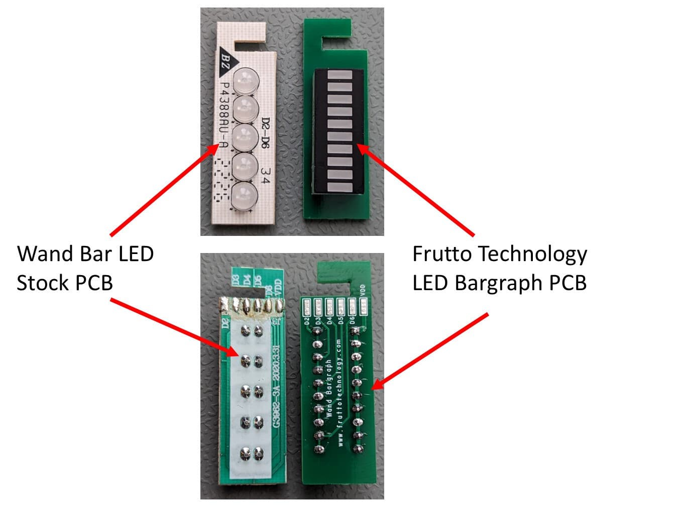 Spengler Neutrona Wand LED bargraph replacement circuit