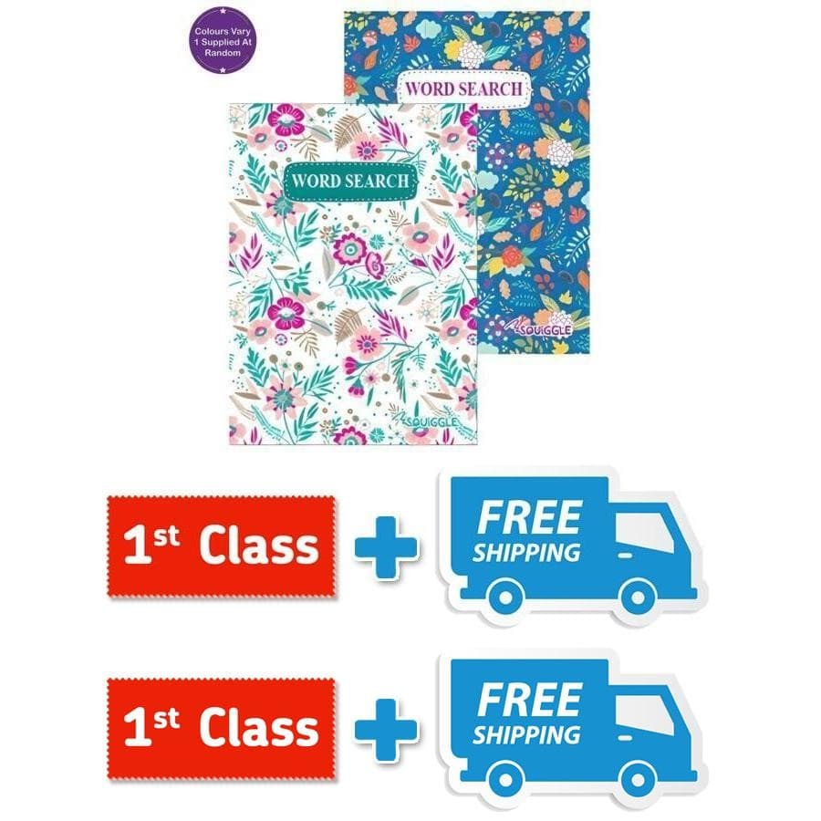 Squiggle Floral Cover Wordsearch A5 Assorted view 2