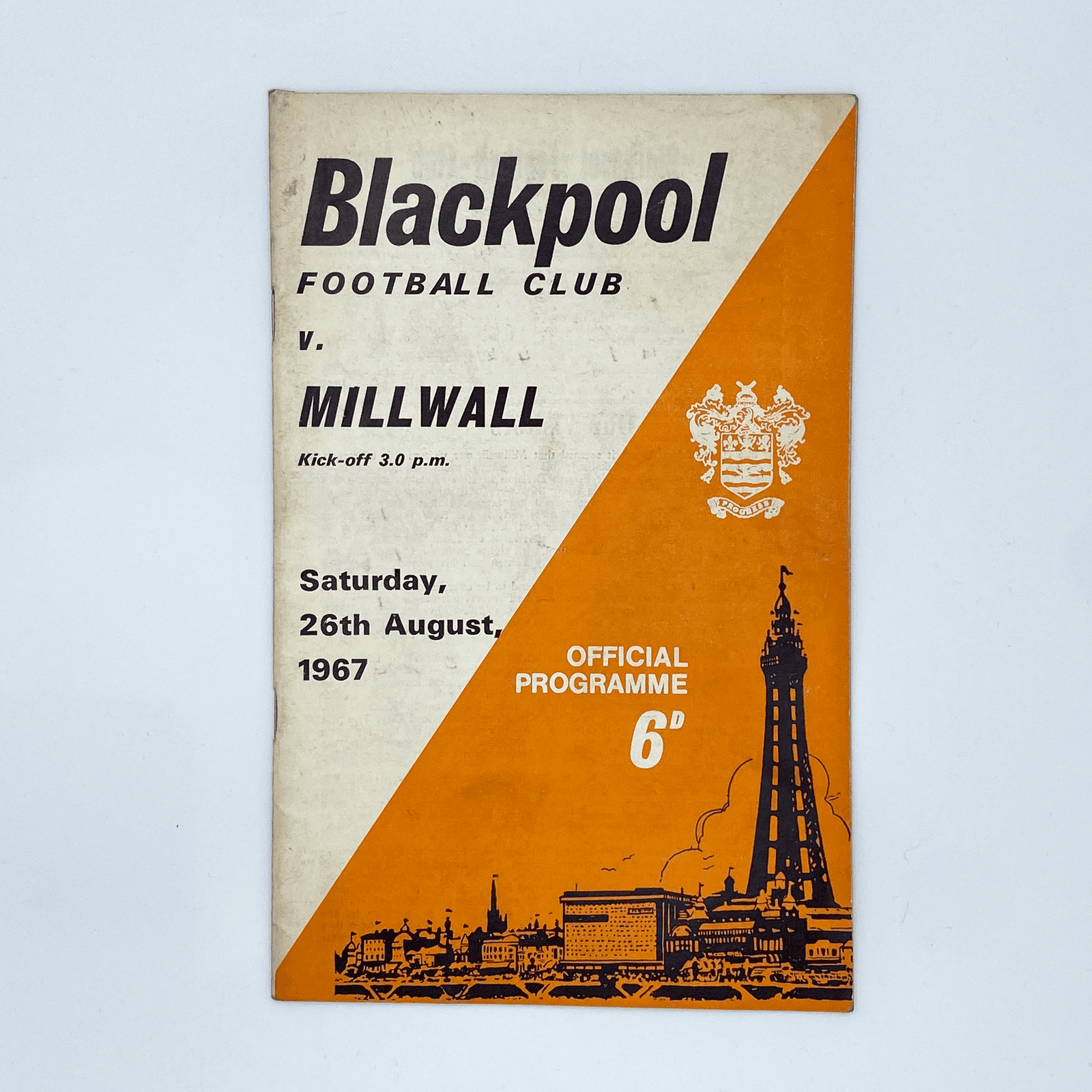 Blackpool vs Millwall Programme (26 August| 1967)