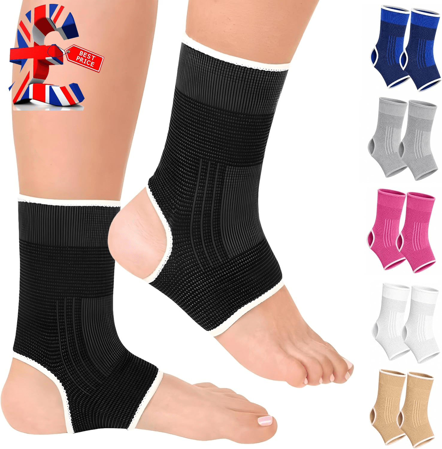 Ankle Support Compression Sleeve for Men and Women | Running| Sports| Ligament Dam