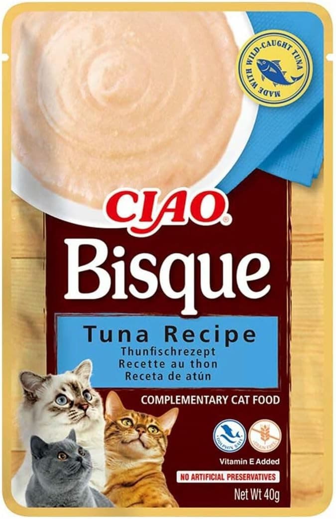 Ciao Bisque by INABA Wet Cat Food - Tuna - 1 Pack (40g total) / Moist Treat| De