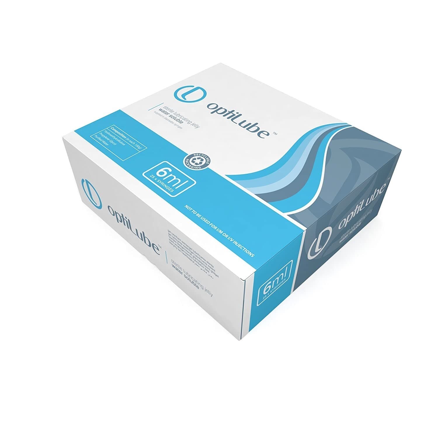 OptiLube Sterile Lubricating Jelly Syringe 6ml x 25