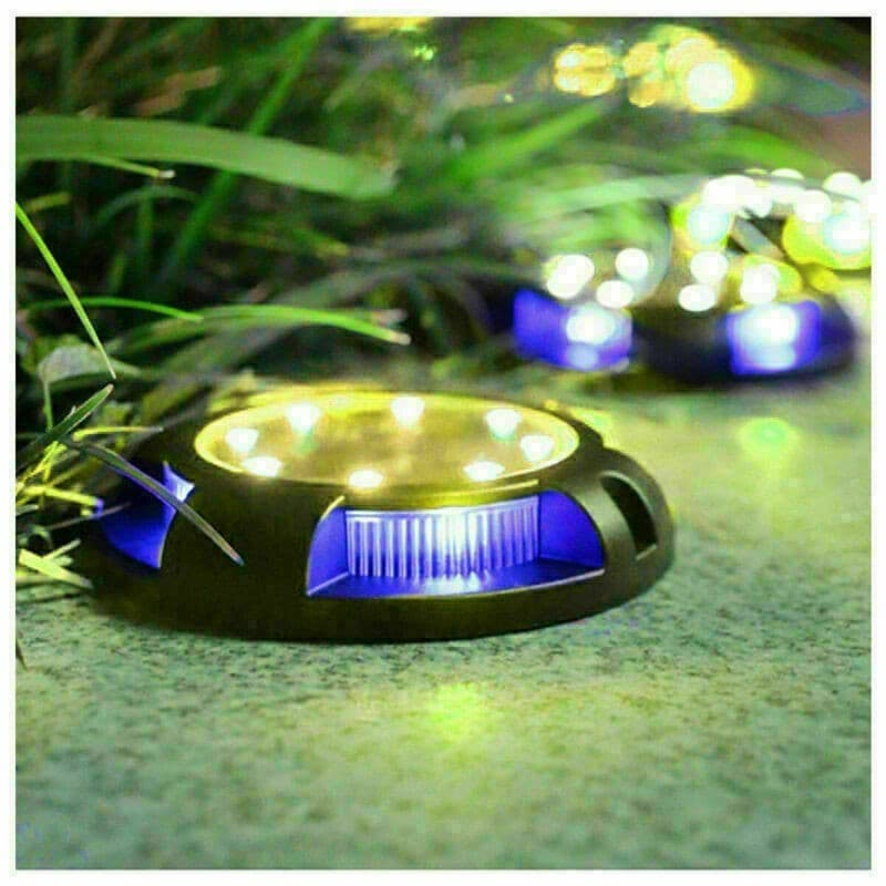8XLED Solar Power Ground Walkway Lights Floor Deck Garden Lawn Path Lamp Outdoor